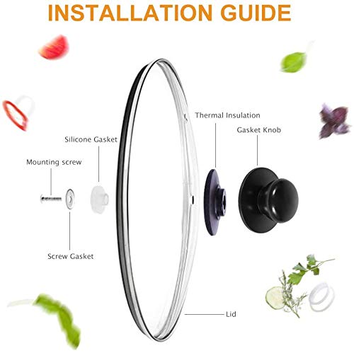 2Pcs Saucepan Lid Knobs Cooker Pan Pot Kettle Cover Handle Knob Kitchen Universal Casserole Glass Lid Pot Knob Cookwares Replacement (Black) (style 2) 4 Gallery Image