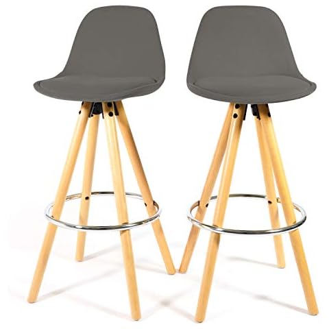 Bravich Retro Grey Velvet Barstools Set Cover