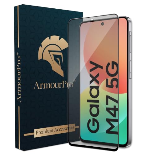 Image of ArmourPro Anti Glare Matte Tempered Glass for Samsung Galaxy M47 - Anti Fingerprint Screen Protector, 9H Scratch Resistant, Smooth Touch, Edge-to-Edge Full Coverage
