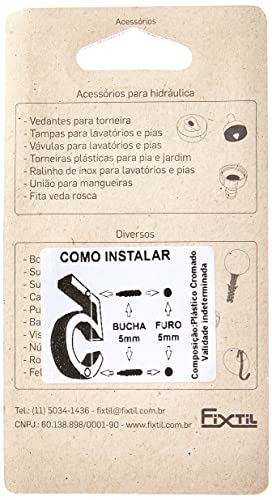 Número 0 com 8Cm Fixtil Num/40 Cromado