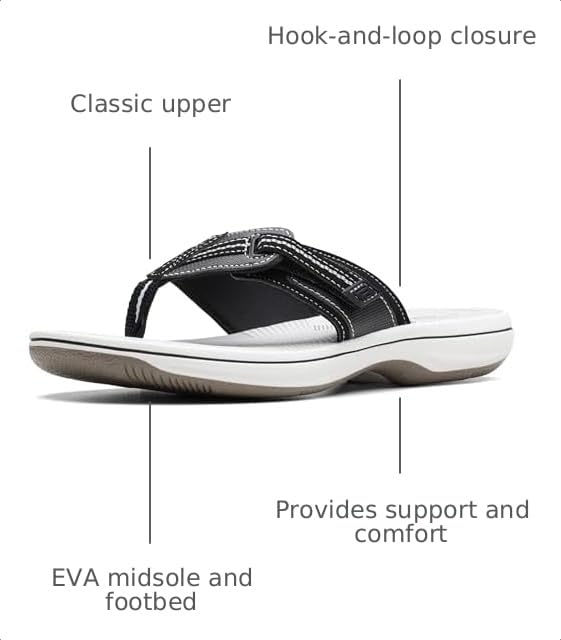 Image of Clarks Women's Brinkley Jazz Cloudsteppers Flip-Flops | Casual Sandals