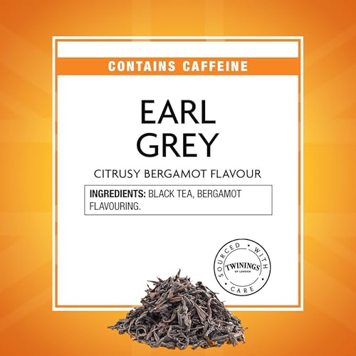 Twinings Earl Grey Loose Black Tea Tins, Pack of 6, 3.53 Ounce Tins, Flavoured with Citrus and Bergamot, Caffeinated