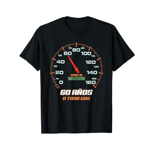 Cumpleaños 60 Años A Todo Gas Nacidos 1965 Velocímetro Camiseta
