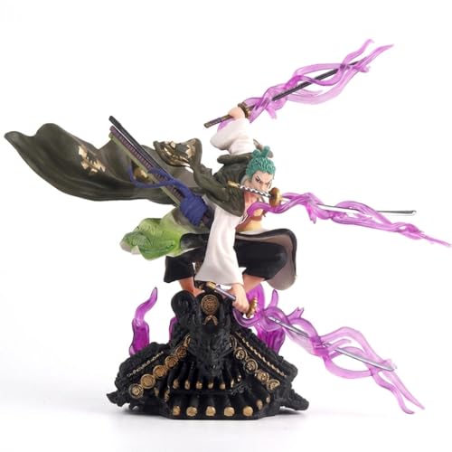 Image of Zoro Three Sword Style Action Figure 18CM Anime Collectible PVC Statue with Dynamic Battle Pose, Display Model for Desk Decor, Shelf Decoration, Anime Fans & Collectors (Zoro Tree)