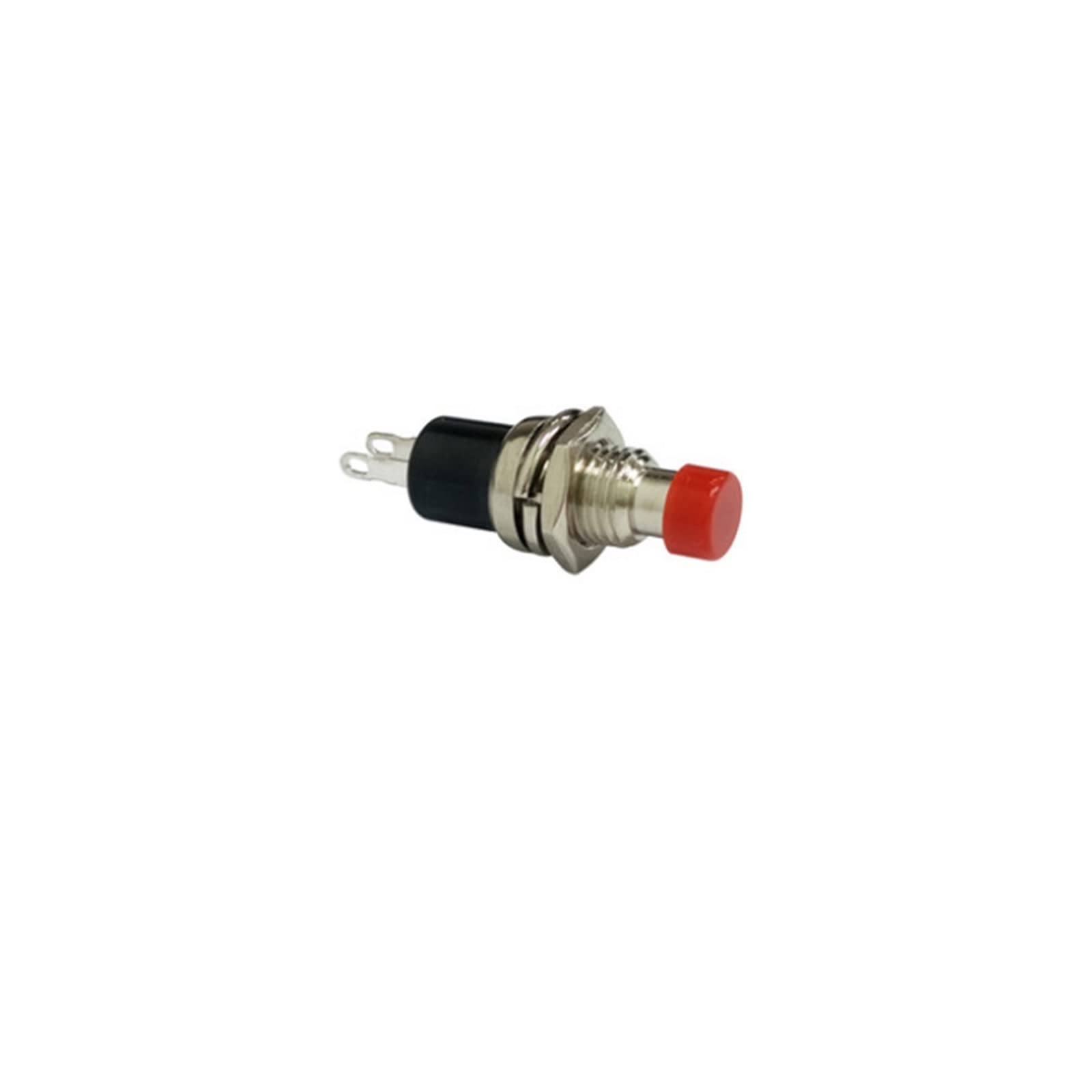 Pulsante 16mm ROSSO rotondo pannello normalmente aperto 2 PIN switch momentaneo Pulsante 16mm ROSSO rotondo pannello normalmente aperto 2 PIN switch momentaneo