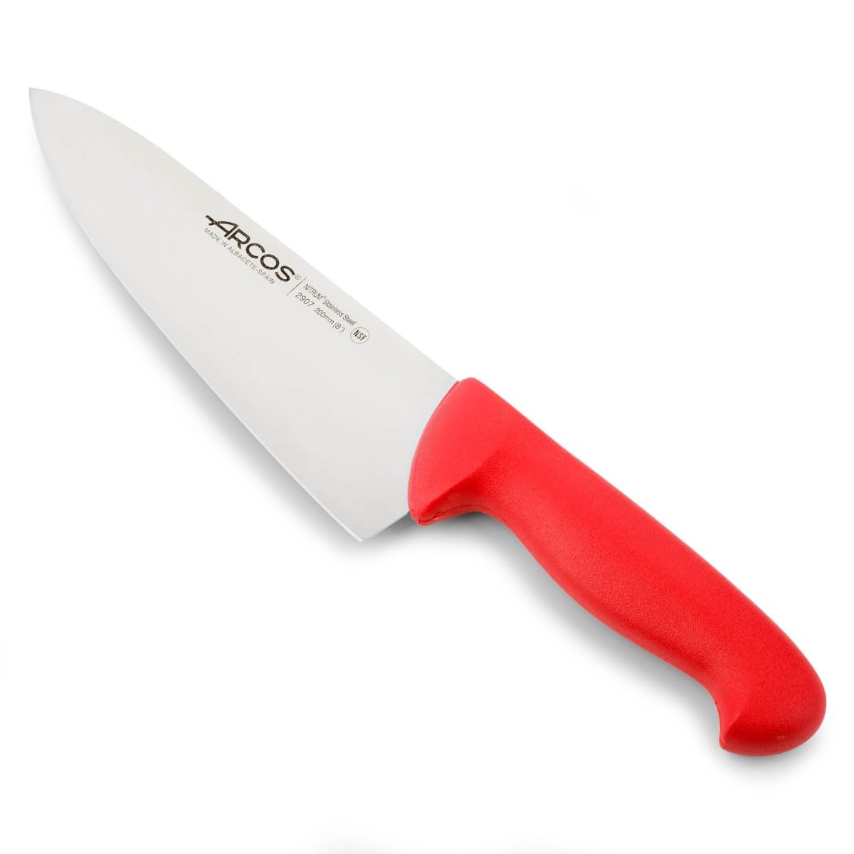 Arcos Cuchillo Chef con Hoja Acero Inoxidable Nitrum 200 mm. Cuchillo Cocina Profesional multipropósito. Mango ergonómico Polipropileno. Serie 2900. Color Negro. — view 33