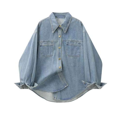 Chemise en denim femme coupe droite surchemise souple printemps été
