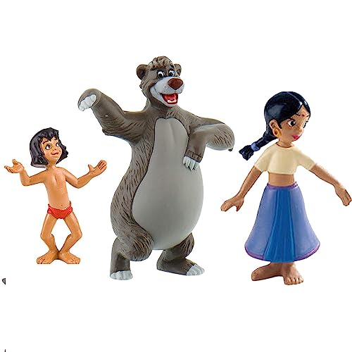 Figurines Disney Livre de la seva : Mogl, Balou Shanti Figurines non articulées, personnages Disney, décoration de gâteaux, décoration de Pâques, (Livre de la...