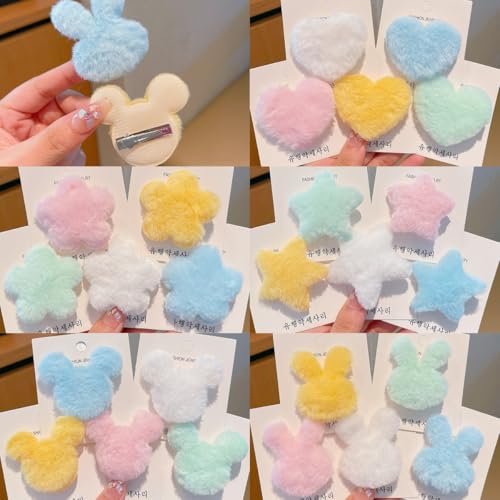 Pinces à cheveux pelucheuses Lemeilleur : lot de 25 barrettes colorées pour enfants