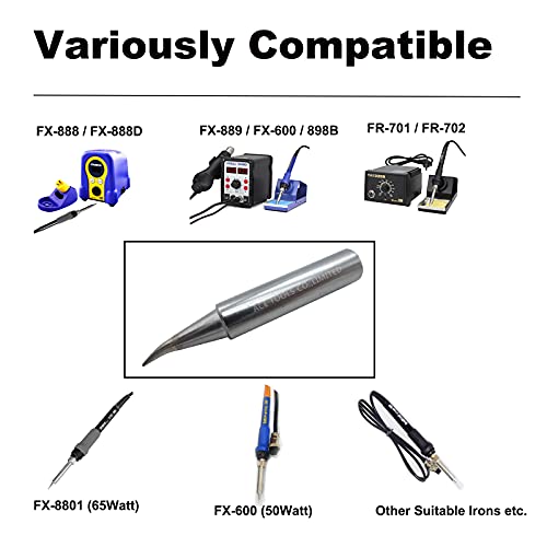 Image of T18-BR02 Bent Conical 0.008 inch / 0.2mm Soldering Tip for FX-888 FX-888D FX-8801 FX-600 Baku 878-L2 FX888 FX888D FX8801 FX600 ACE Brand Solder Iron Tips (2)