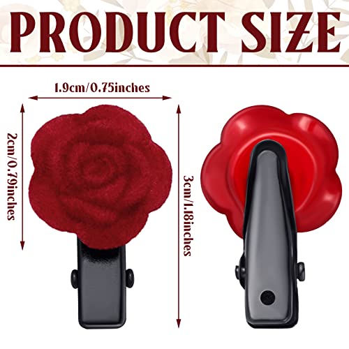 24 Pcs Christmas Red Flower Hair Clip Little Camellias Alligator Clip Flower Hair Barrettes Rose Hair Clip Small Flower Hair Accessories For Women Girls Wedding Bridesmaid Bride #TOP2