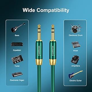 NUOSIYA Câble Guitare 3m, 6.35mm vers 6.35mm Stéréo TRS Câble, Professional équilibré 1/4″ Connecteur Instrument Câble pour Guitare électrique, Basse, Mixeur, Amplificateur, Haut-parleur, égaliseur - Les Beatles, Paul McCartney, John Lennon, RIngo Starr, George Harrison NUOSIYA Câble Guitare 3m, 6.35mm vers 6.35mm Stéréo TRS Câble, Professional équilibré 1/4" Connecteur Instrument Câble pour Guitare électrique, Basse, Mixeur, Amplificateur, Haut-parleur, égaliseur – Image 6