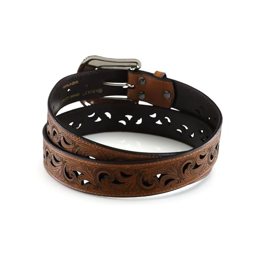 ARIAT Women's Scroll Cutout Basic Brown Belt3