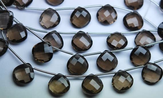 Quartz fumé briolette en cœur pour sublimer vos ateliers créatifs