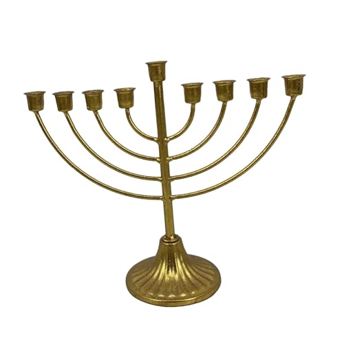 Jewish Candlestick Holder Jewish Candle Holder Exquisite Workmanship Hanukkah Decoration Menorah Candelabra Menorah for Shelf, 9 Branch