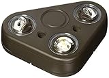 All Pro Outdoor Security REV335F Revolve LED Triple Head Flood Light, 2400 lm, Bronze, 3500K