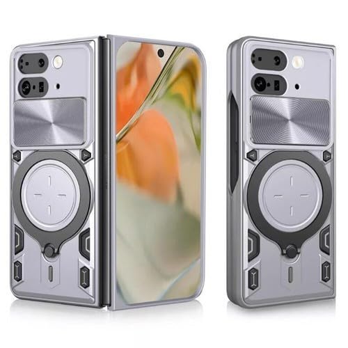 Coque antichoc Google Pixel 9 Pro Fold argent avec béquille anti-chute intégrée