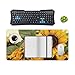 Sunflowers Floral Desk Mat Non-Slip Laptop Writing Pad Large Keyboard Mousepad with Rubber Base 23.6