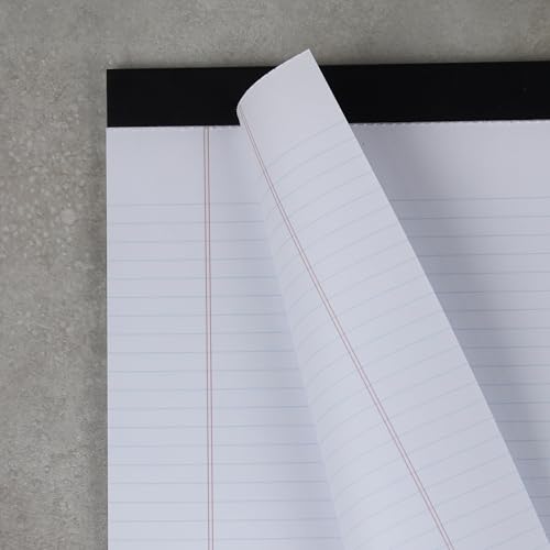 Kitchedine Office Legal Pads, 8.5 x 11 inch, Narrow Ruled, 50 Sheets, Set of 6, White