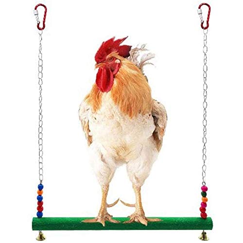 YDong Hühnerschaukel, Hühnerspielzeug, Spielzeug für Hühner, Vögel, Papageien, Aras, Schaukelleiter für Hühner, Vögel… – Bild 6