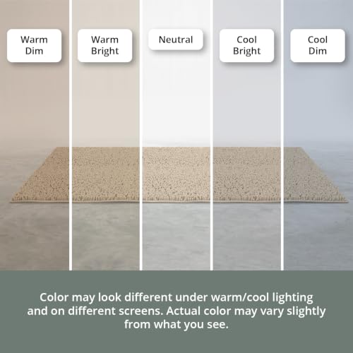 Image of MAYSHINE Small Plush Shaggy Chenille Bath Mat 23 inchx14 inch| Extra Soft, Super Absorbent, Non-Slip Bathroom Rug | Fluffy Microfiber, Area Rug Sets for Bathroom Floor, Kitchen, Living Room |Beige