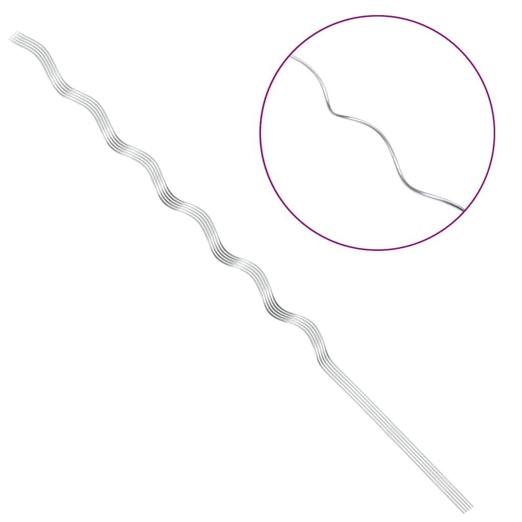 Spiral Pflanzenstütze 5 Stück Silber 110 cm Stahl 0.6 cm für Bohnen und Reben, robuste Rankhilfe für den Außenbereich, minimalistisches Design für vertikales Wachstum im Garten