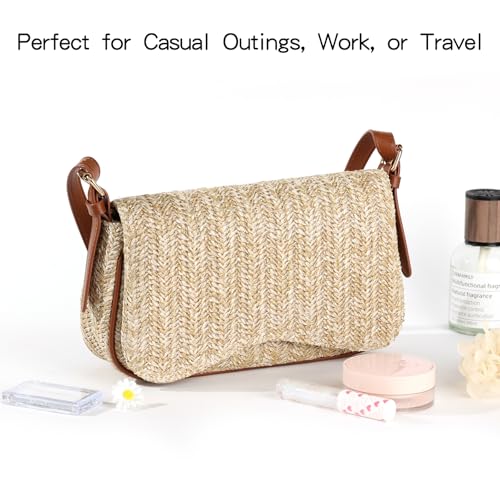 Richeart Straw Purses for Women - Summer Beach Shoulder Purse - Boho Clutch Underarm Bag3