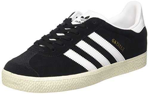 ADIDAS Gazelle J, Zapatillas Unisex Niños, Negro (Core Black/Footwear White/Gold Metallic 0), 38 2/3 EU