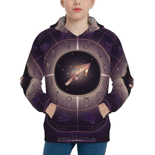 Sagittarius Boy, Girls Sports Shirt Youth Pullover Fashion Hooded Sweatshirt3