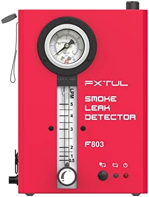 FXTUL Automotive Smoke Machine Leak Detector, Fuel Pipe System Leakage Tester with Dual-Modes 12V EVAP Leak Down Tester with Flow Meter & Pressure Gauge for All Vehicles