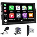 👍FM & Mirror Link: Receptor de radio de alta calidad con tres modos de búsqueda de canales, escucha música, noticias e información de tráfico en cualquier momento y lugar. Mirror Link para teléfonos móviles, el equipo de música de 9 pulgadas mostrará películas, juegos y mucho más en la pantalla de su teléfono de forma sincronizada.