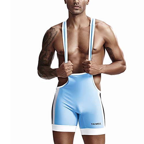 Men’s Wrestling Singlets, Athletic Men\'s Wrestling Singlet Leotard Bodysuit Tanktop Uniform