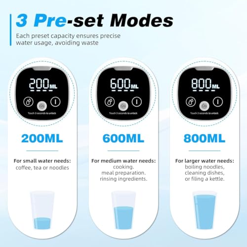Image of KONVIO NEER Water Dispenser Pump for 20L Bottle | Smart Touch Electric | LED Display | 200 /600 /800ML Quantitative & Continuous Modes | Type-C Rechargeable 1200 Mah Pump | Food-Grade Silicone (1 Pack)