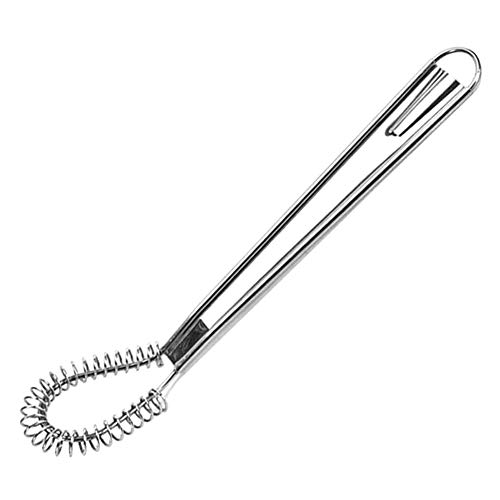 Yicare Fouet Cuisine à Spirale Cuillère Magique en INOX mèche Batteur à Main levée mousseur Foamer moussant crémeux Acier Inoxydable Mini-mélangeur...