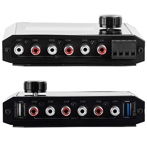 NVX XDSP66BT 6-Channel X-Series 15 Band Parametric EQ Digital Signal Processor (DSP) with 2.75\" LCD Display and Includes Bluetooth USB Adapter for Music Streaming