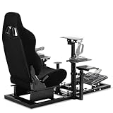 Dardoo デュアルモード フライト/レース シミュレーターコクピット (ロジクール/スラストマスター/Fanatec/Moza G29・G920・G923・T80・T150対応) - ステアリング・ペダル・ハンドブレーキ非付属