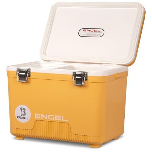 ENGEL Nevera de 13 Cuartos (12,3 litros) a Prueba de Fugas, hermética, para Camping, Pesca, Senderismo, lonchera pequeña de Carcasa Dura para Hombres y Mujeres, 38 x 25,4 x 28,6 cm