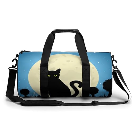 Sac de sport chat noir de la lune fini le désordre dans votre sac week-end de gym