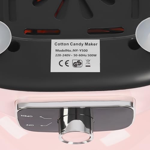 TONFEION Zuckerwattemaschine für zuhause, Astronauten-Design, 500W Cotton Candy Machine, Leise (45dB), Lebendsmittelgeeignet Eltern-Kind-Aktivität (Rosa, 22x23cm) – Bild 8