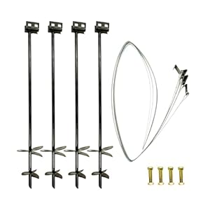 36 in. x 3/4 in. Double Head anchoring kit with Straps and Bolts (4-Pack)