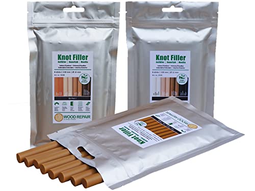 Wood Repair Knot Filler Compact Bag with 8 sticks - 150mm - PINE, Kiefer
