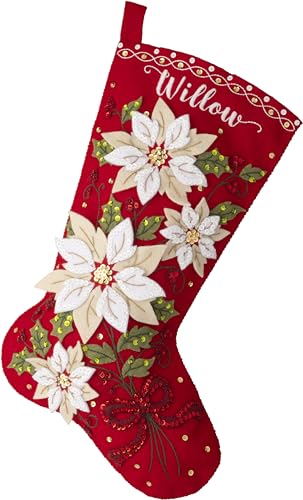 Bucilla Posh Poinsettias Filzapplikationen-Set 45,7 cm
