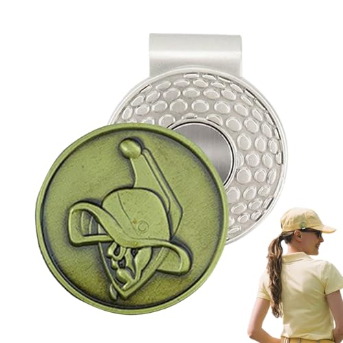 Bsbkoj Clip magnético para Sombrero con Marcador de Pelota de Golf,Clip magnético para Sombrero de Golf - Accesorio Marcador de Pelotas de de Metal con Clip para,Accesorios para Bolsas