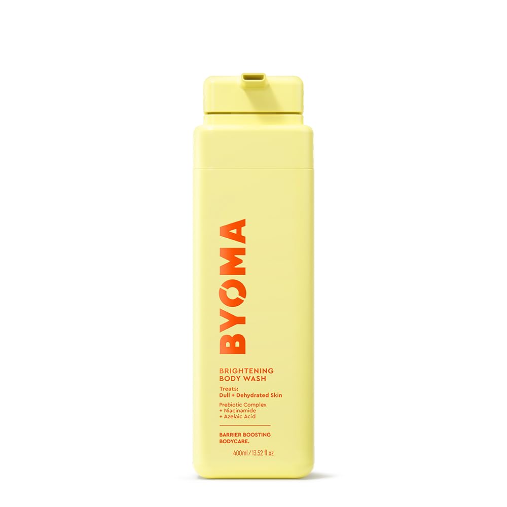 BYOMA Brightening Body Wash (400ml) Treats Dull and Dehydrated Skin, Balances and Repairs the Skin Barrier with Niacinamide and Azelaic Acid - Brightens and Evens Skin Tone
