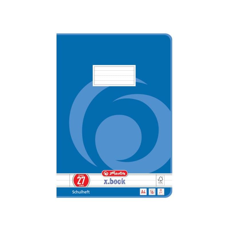 Herlitz 3322708 Schulheft DIN A4 UWS Lineatur 27/liniert