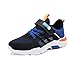 WZRUISEN Chaussures de Cport pour Enfants Chaussures de Course pour Garçons Maille Respirante été Bleu EU 35