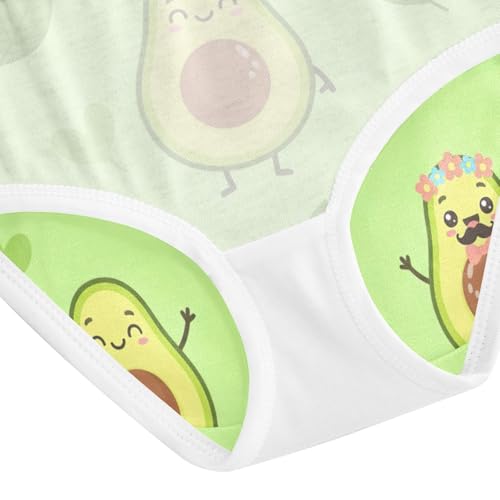 Cute Cartoon Avocados Facial Toddler Girls Panties, Kids Underwear Girls, 2T–8 Years4