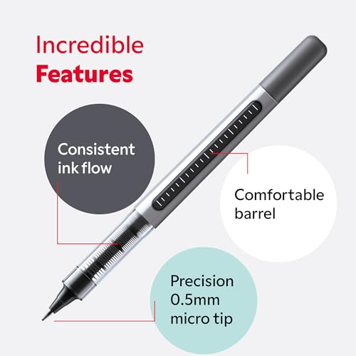Rollerball Uni-Ball Eye Micro UB-150E noir 0.5 mm pour écriture fluide