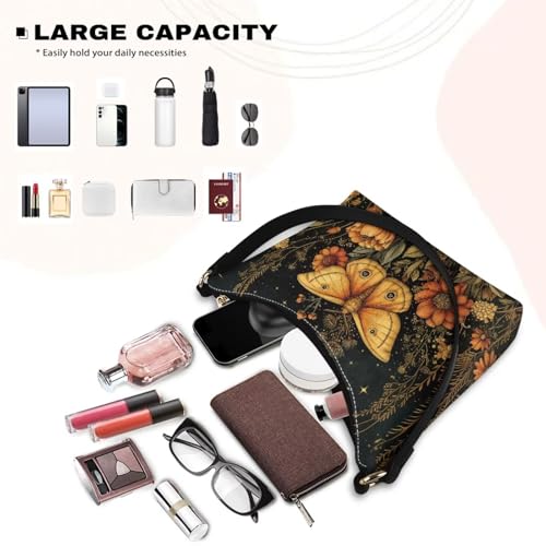 Image of Handbag for Women Leather Underam Shoulder Bag with Zipper Fashion Work Purse Waterproof Travel Wallet