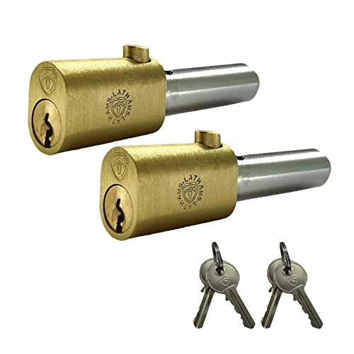 Latham's Hardware Keyed Alike Pair Of Roller Shutter Security Bullet Lock Oval Style Pin Locks